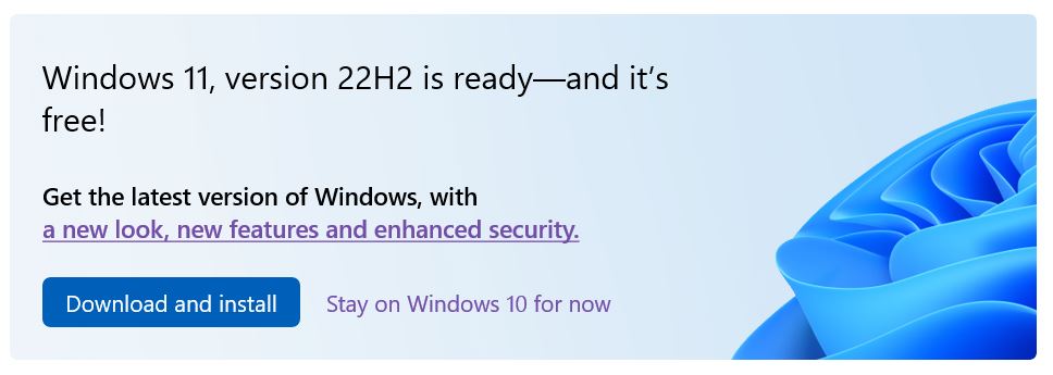 Windows 11 22H2 - Download for PC Free